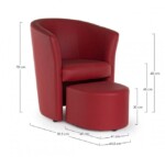 Yes - POLTRONA C-POUF RITA ROSSO - immagine 2