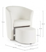 Yes - POLTRONA C-POUF RITA BIANCO - immagine 2
