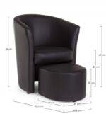 Yes - POLTRONA C-POUF RITA NERO - immagine 2