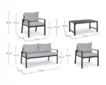 Yes - SET4 SALOTTO C-C LORILLARD NEW ANTRACITE - immagine 3