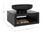 Yes - BRACIERE C-P.LEGNA EFESTO NERO 70X38H - immagine 3