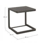 Bizzotto - TAVOLINO KONNOR 40X40 ANTRACITE CX23 - immagine 2