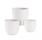 Bizzotto - SET3 P.VASO PYRAMID BOMB BIANCO - immagine 2