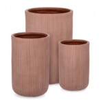 Bizzotto - SET3 P.VASO RIBBED TO TERRACOTTA - immagine 2