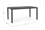 Yes - TAVOLO HILDE 150X80 ANTRACITE LH32 - immagine 2