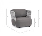 Homemotion - POLTRONA C-C PALMER BIANCO/GRIGIO - immagine 2