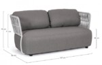 Homemotion - DIVANO 2P C-C PALMER BIANCO/GRIGIO - immagine 2