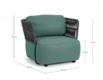 Homemotion - POLTRONA C-C PALMER ANTRACITE/JADE - immagine 2