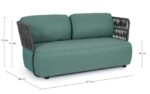 Homemotion - DIVANO 2P C-C PALMER ANTRACITE/JADE - immagine 2