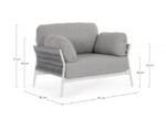 Homemotion - POLTRONA C-C PARDIS BIANCO QS20/GRAPHITE - immagine 2
