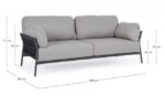 Homemotion - DIVANO 2P C-C PARDIS ANTR QS22/GRAPHITE - immagine 2