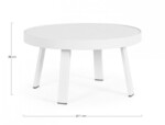 Homemotion - TAVOLINO SPYRO D71 BIANCO QS20 - immagine 2