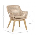 Homemotion - SEDIA C-BR C-C MADISON NATURALE - immagine 2