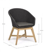 Homemotion - SEDIA C-BR C-C COACHELLA ANTRACITE - immagine 2