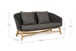 Homemotion - DIVANO 2P C-C COACHELLA ANTRACITE - immagine 3