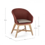Homemotion - SEDIA C-BR C-C COACHELLA SCARLET - immagine 2