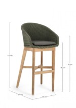 Homemotion - SGABELLO BAR C-C COACHELLA VERDE - immagine 2