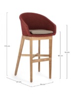 Homemotion - SGABELLO BAR C-C COACHELLA SCARLET - immagine 2