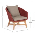 Homemotion - POLTRONA C-C COACHELLA SCARLET - immagine 2