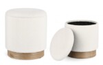 Bizzotto - SET2 POUF CONTENITORE.ZOYA BIANCO - immagine 4
