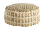 Bizzotto - POUF REIMS AVORIO C-FOGLIA-FIORE D65X25H