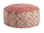 Bizzotto - POUF LORIENT ROSSO C-FOGLIA-FIORE D65X25