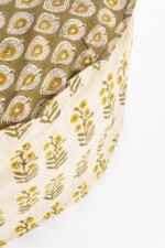 Bizzotto - POUF REIMS AVORIO C-FOGLIA-FIORE D65X25H - immagine 2