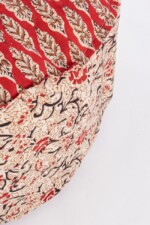 Bizzotto - POUF LORIENT ROSSO C-FOGLIA-FIORE D65X25 - immagine 2