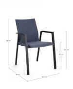 Bizzotto - SEDIA C-BR ODEON ANTR-DENIM JX55 - immagine 2