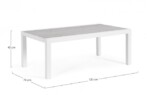 Bizzotto - TAVOLINO KLEDI 120X70 BIANCO JX11 - immagine 2