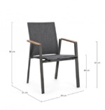 Bizzotto - SEDIA C-BR CAMERON ANTRACITE GK52 - immagine 2