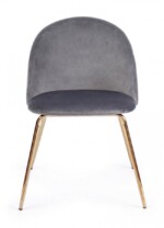 Bizzotto - SEDIA TANYA VELLUTO GRIGIO SCURO - immagine 3