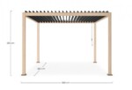 Bizzotto - PERGOLA OCEAN 3.6X3.6 NATURAL-ANTRACITE - immagine 2