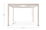 Bizzotto - PERGOLA OCEAN 3.6X3.6 RUSTIC-BIANCO - immagine 2