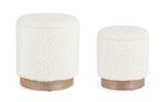 Bizzotto - SET2 POUF CONTENITORE ZOYA BIANCO TEDDY