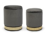 Bizzotto - SET2 POUF CONTENITORE MILENA GRIGIO SC
