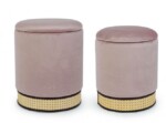 Bizzotto - SET2 POUF CONTENITORE MILENA ROSA ANT