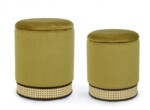 Bizzotto - SET2 POUF CONTENITORE MILENA OLIVE