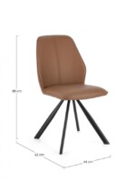 Bizzotto - SEDIA MAXWELL PU COGNAC - immagine 2