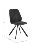 Bizzotto - SEDIA MAXWELL PU NERO - immagine 2