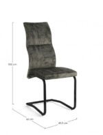 Bizzotto - SEDIA THELMA VELLUTO VERDE - immagine 2