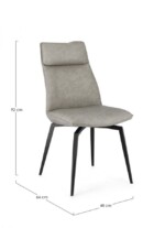 Bizzotto - SEDIA LAWRENCE PU TORTORA - immagine 2