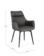 Bizzotto - POLTRONA LAWRENCE PU ANTRACITE - immagine 2