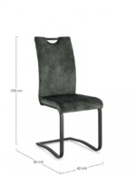 Bizzotto - SEDIA KENNETH VELLUTO VERDE SCURO - immagine 2