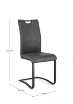 Bizzotto - SEDIA KENNETH PU ANTRACITE - immagine 2