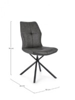 Bizzotto - SEDIA KEPLER PU ANTRACITE - immagine 2