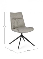 Bizzotto - SEDIA JORDAN PU TORTORA - immagine 2