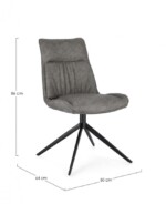 Bizzotto - SEDIA JORDAN PU GRIGIO - immagine 2