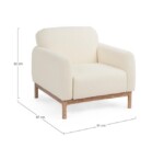 Homemotion - POLTRONA DETROIT NATURALE BOUCLE' - immagine 3