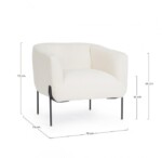 Bizzotto - POLTRONA CLAUDINE BIANCO BOUCLE' - immagine 2